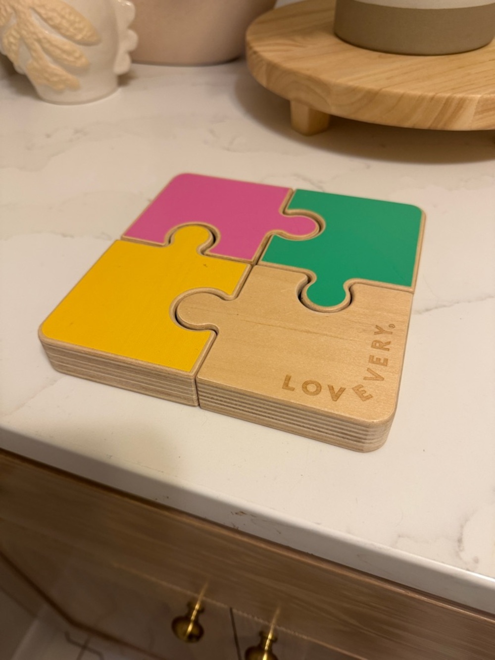 Lovevery Wooden chunky Block Puzzle
